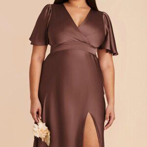 Marni Dress Matte Satin Chocolate Brown